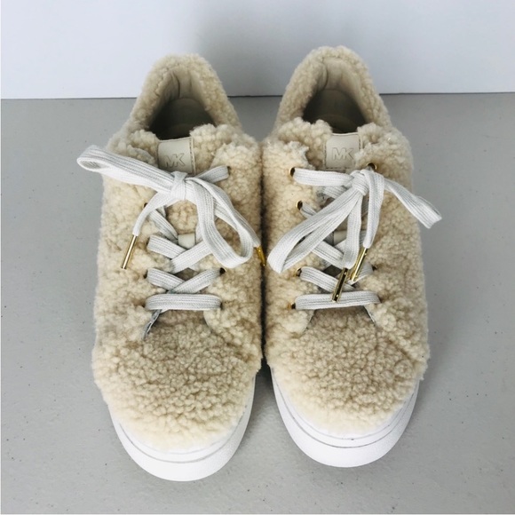 Michael Kors Women’s Ashlyn Sherpa Platform Sneakers Sz 7.5 - Picture 4 of 6
